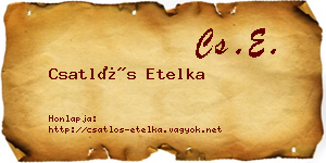 Csatlós Etelka névjegykártya