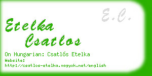 etelka csatlos business card